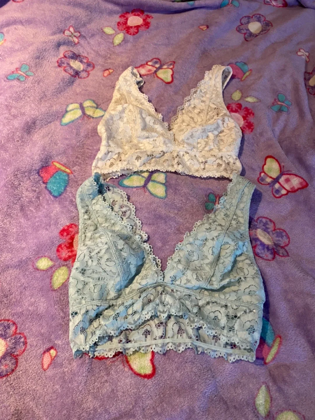 Two Aerie Lace Bralettes - Size medium thumbnail
