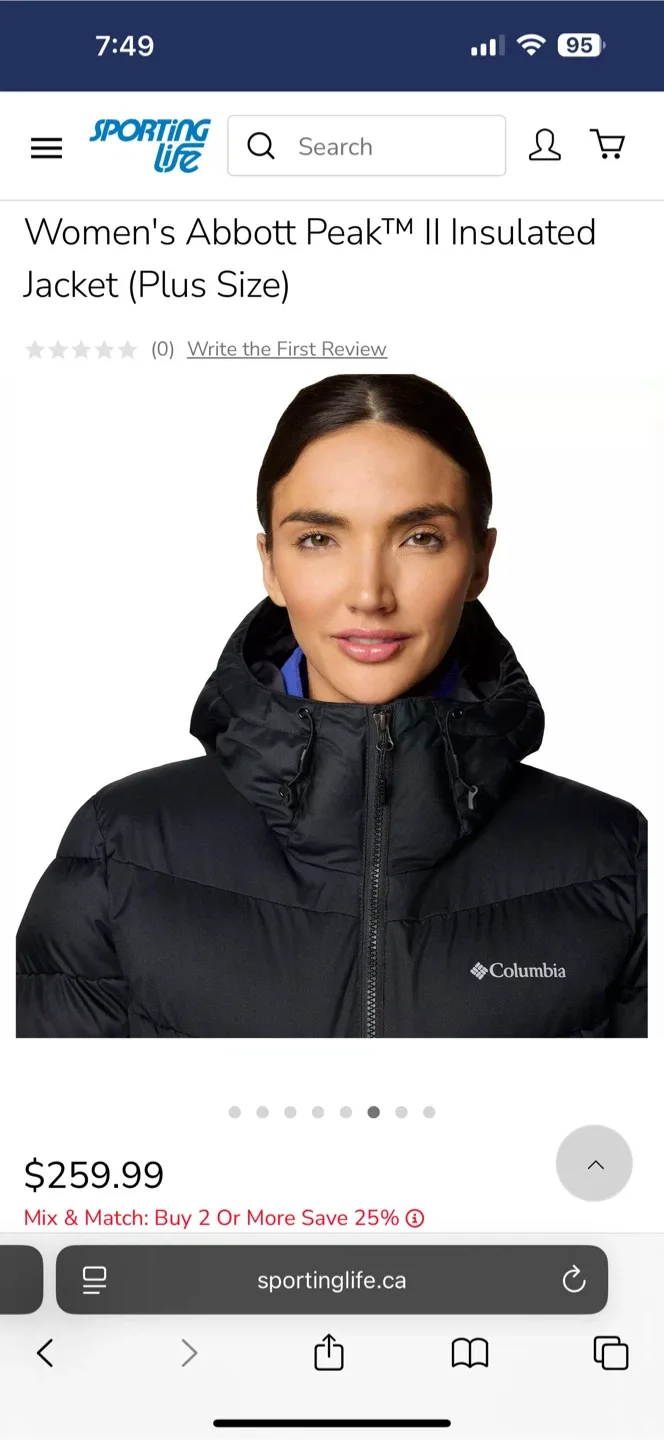 Plus size Columbia Black Puffer Jacket 3X - woman’s image indicator(7)