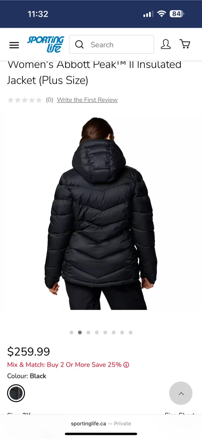 Plus size Columbia Black Puffer Jacket 3X - woman’s image indicator(9)