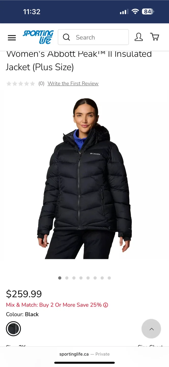 Plus size Columbia Black Puffer Jacket 3X - woman’s image indicator(8)
