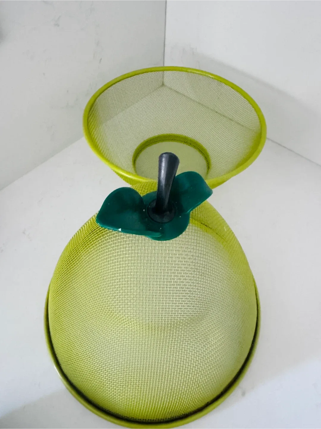 Pear Shaped Fruit Basket - Green Metal image indicator(2)