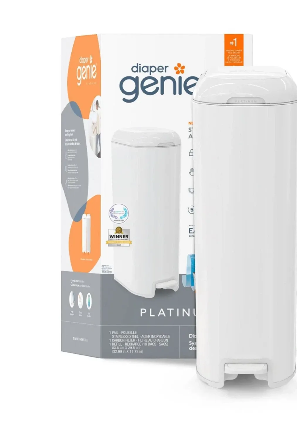 Diaper Genie Platinum Odour Control System thumbnail