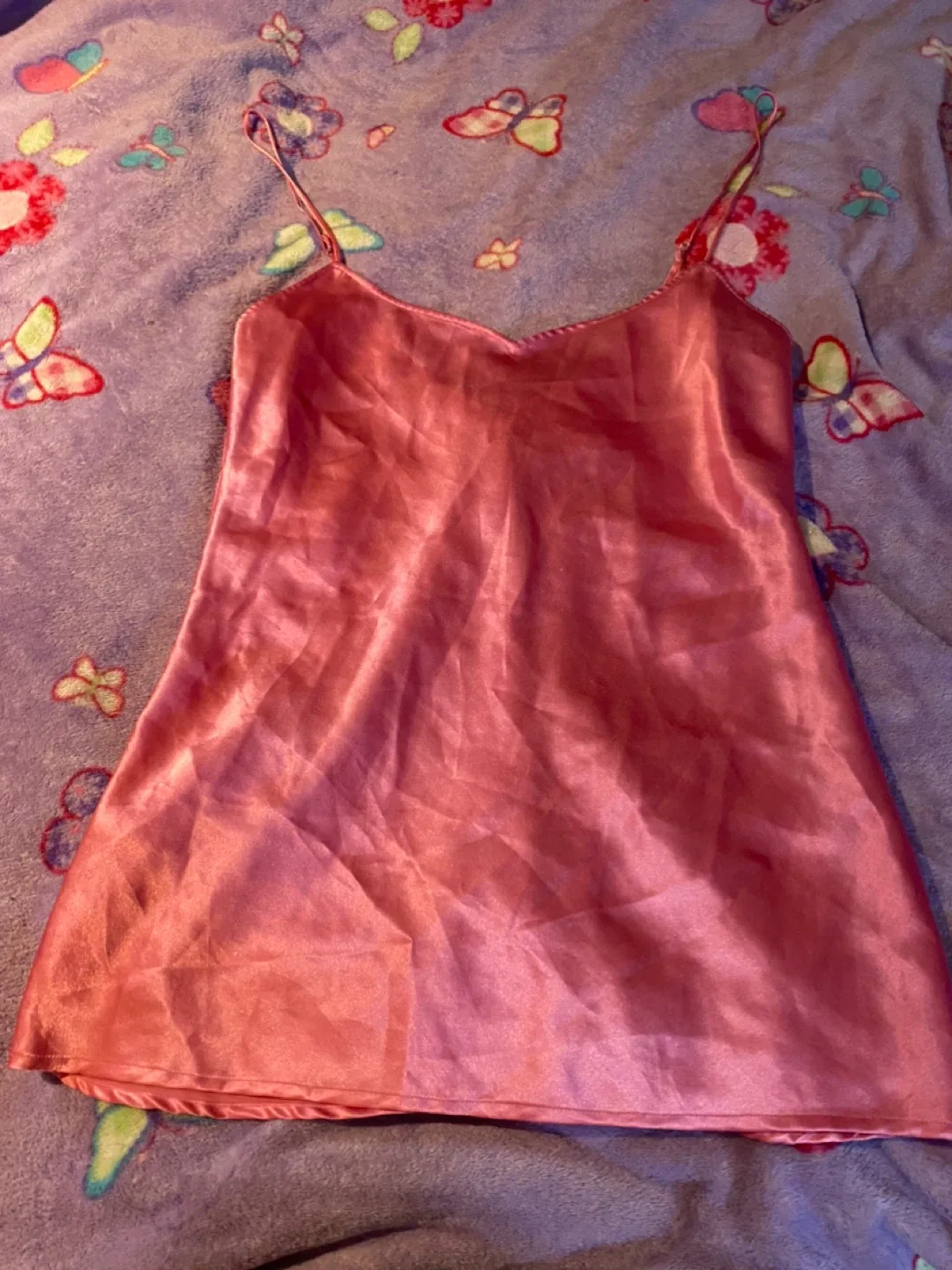 Pink Satin Cami Dress thumbnail