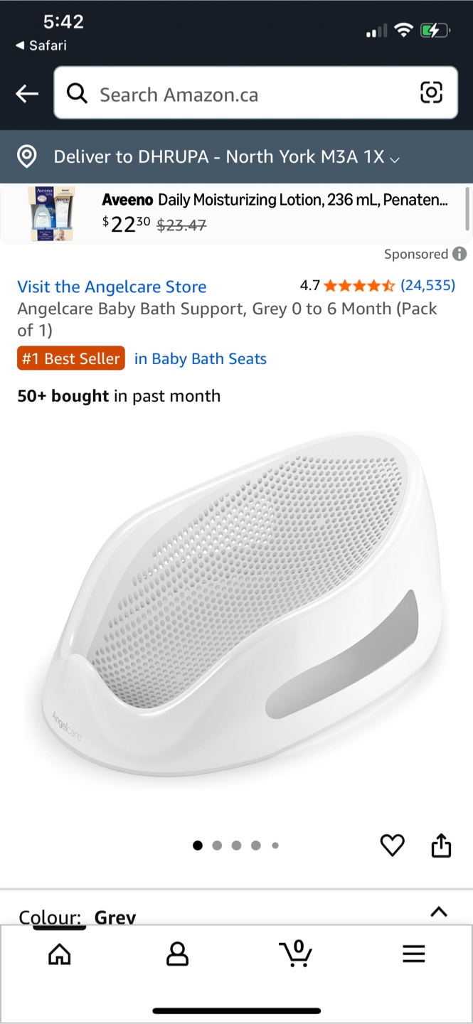 Angelcare Baby Bath Support - Grey - photo 2