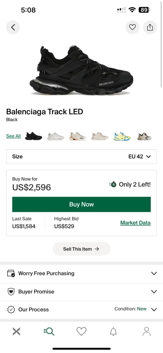Balenciaga Track LED Sneakers - Size EU 42 image indicator(5)