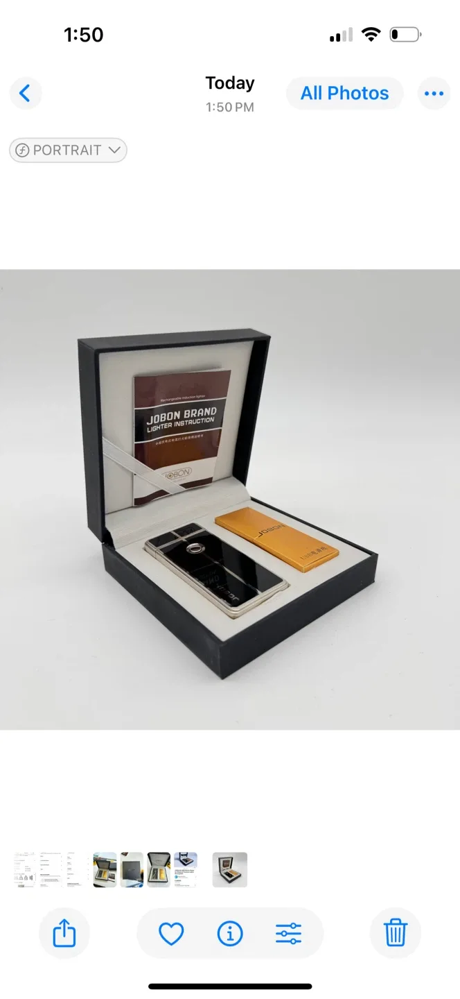 JOBON USB Rechargeable Lighter – Gift Box Set (New) thumbnail
