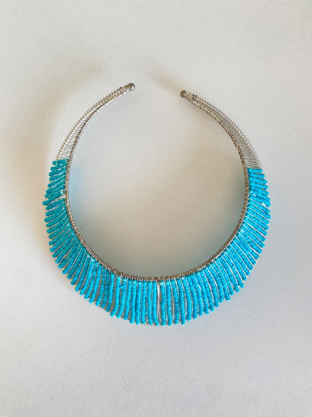 Vintage Turquoise Beaded Statement Necklace image indicator(2)