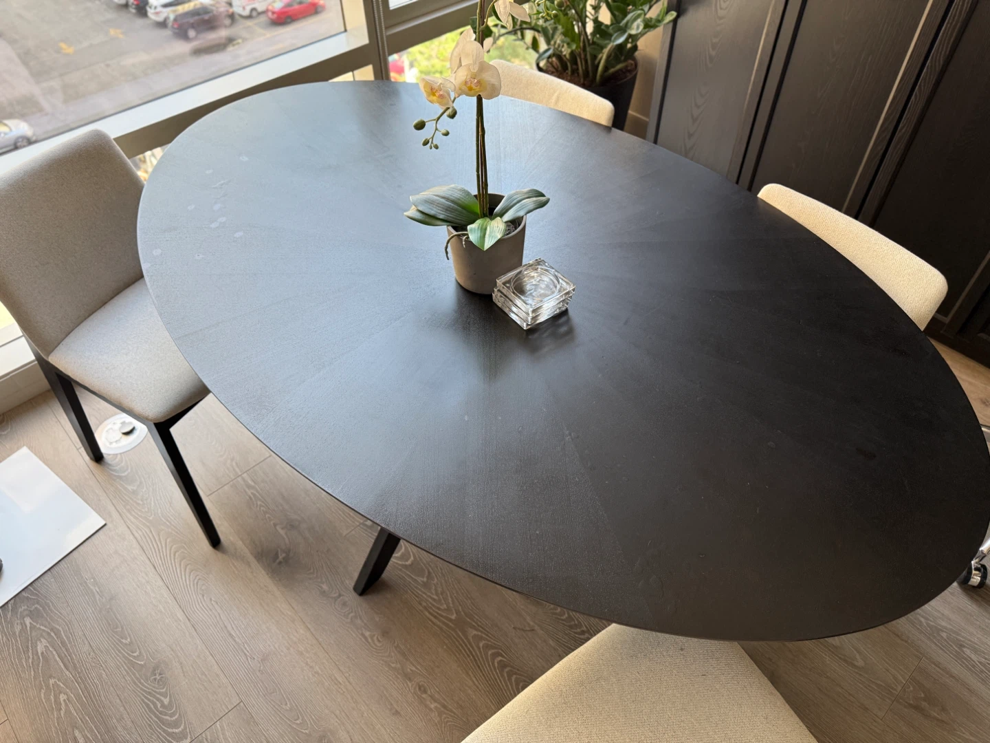Black Oval Dining Table - photo 2