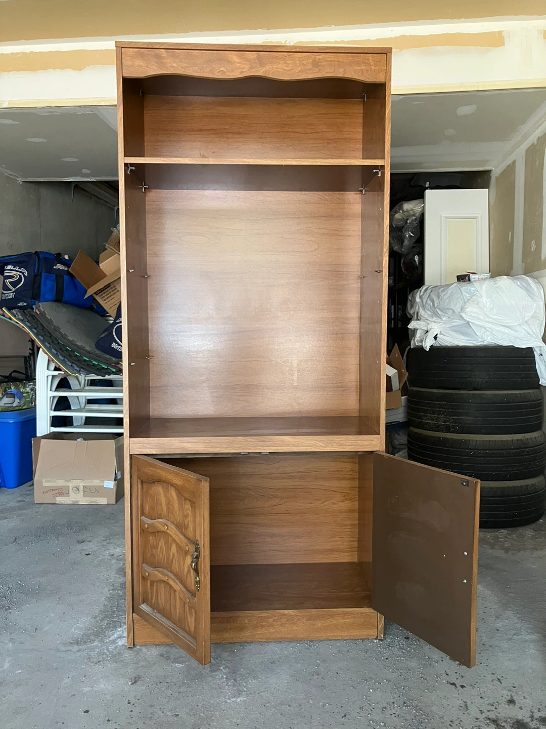 Wooden Bookcase with Cabinet