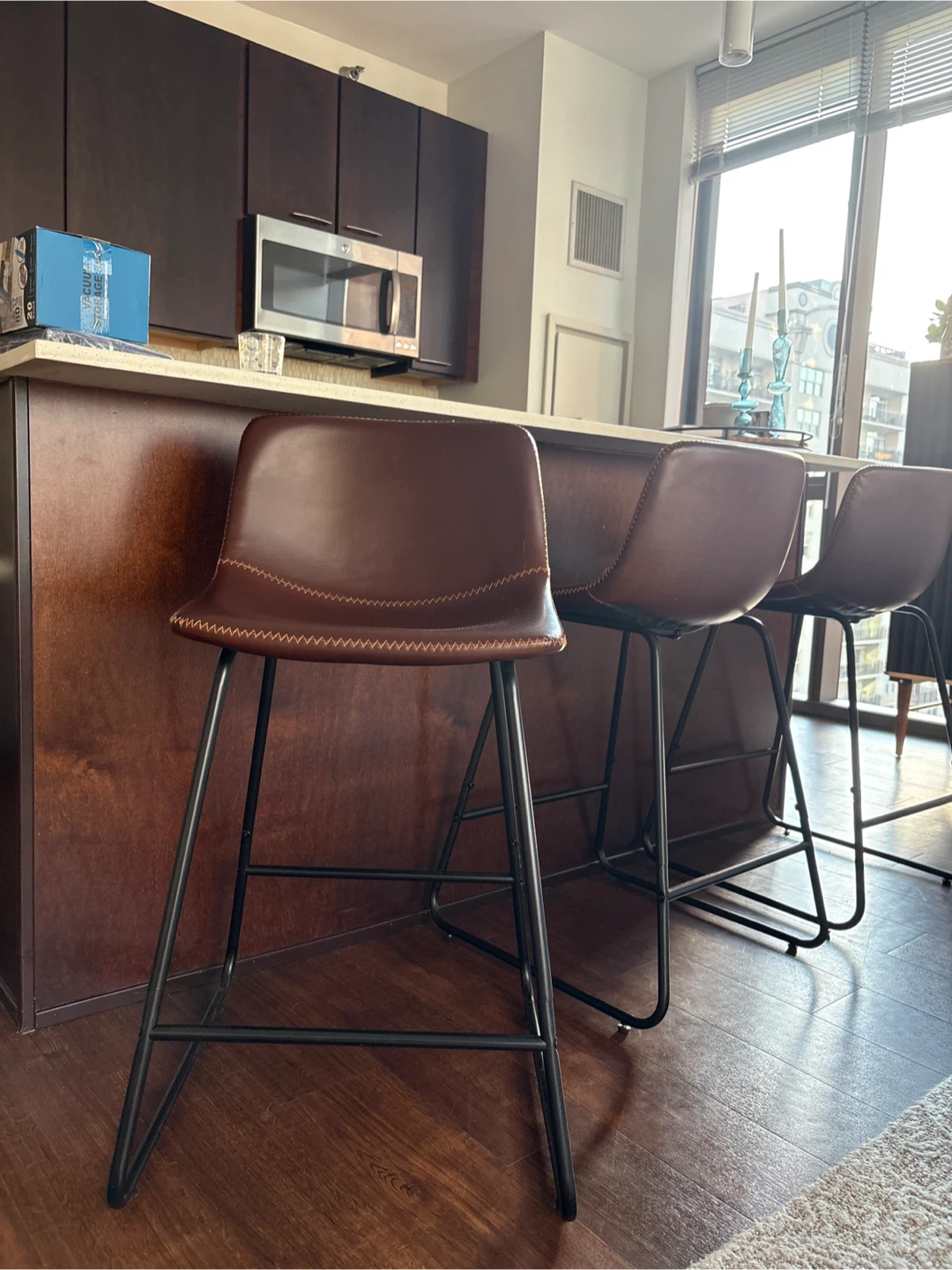 Set of 3 bar stools - photo 2