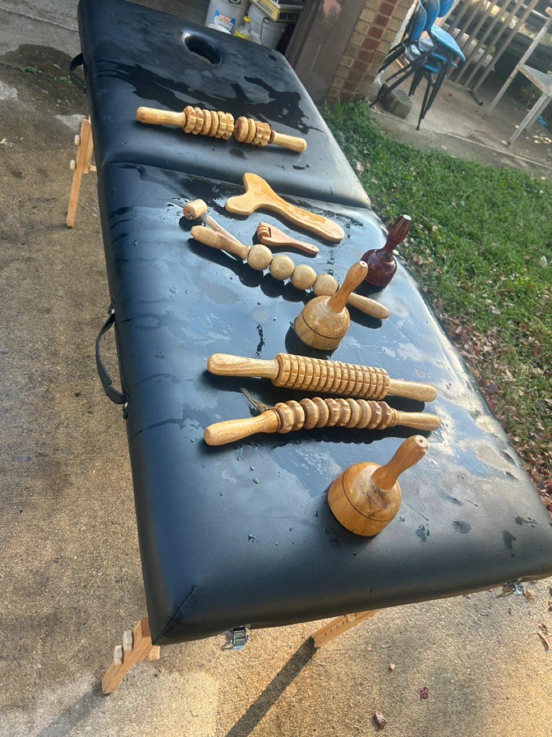 Massage Table with Wooden Tools - photo 2