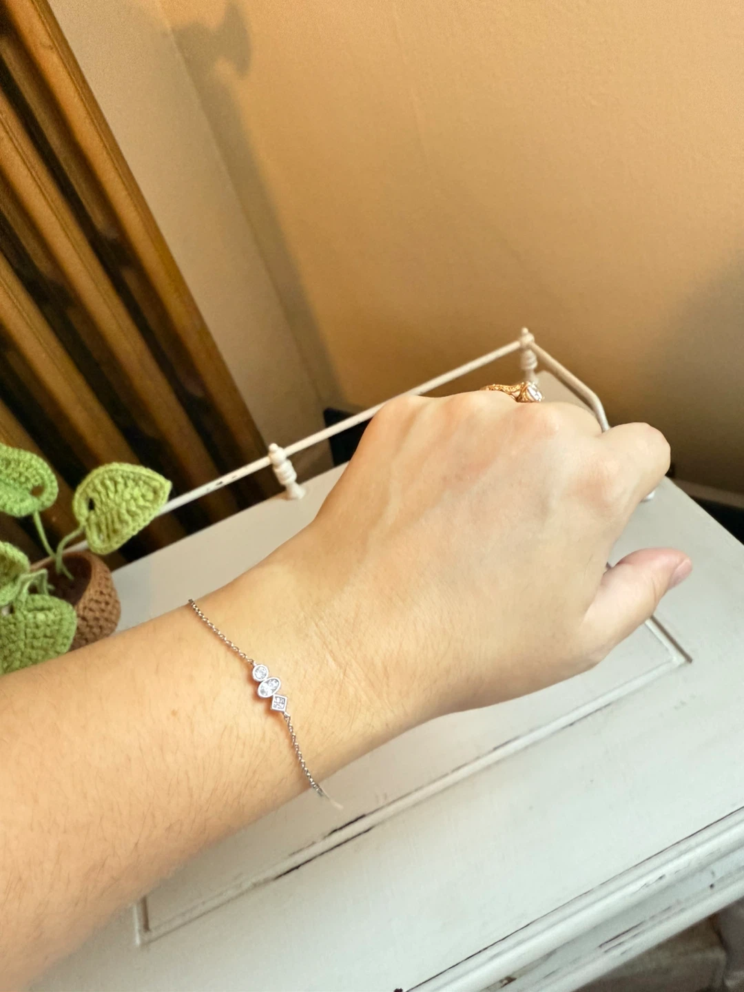 3-Stone Adjustable Bracelet