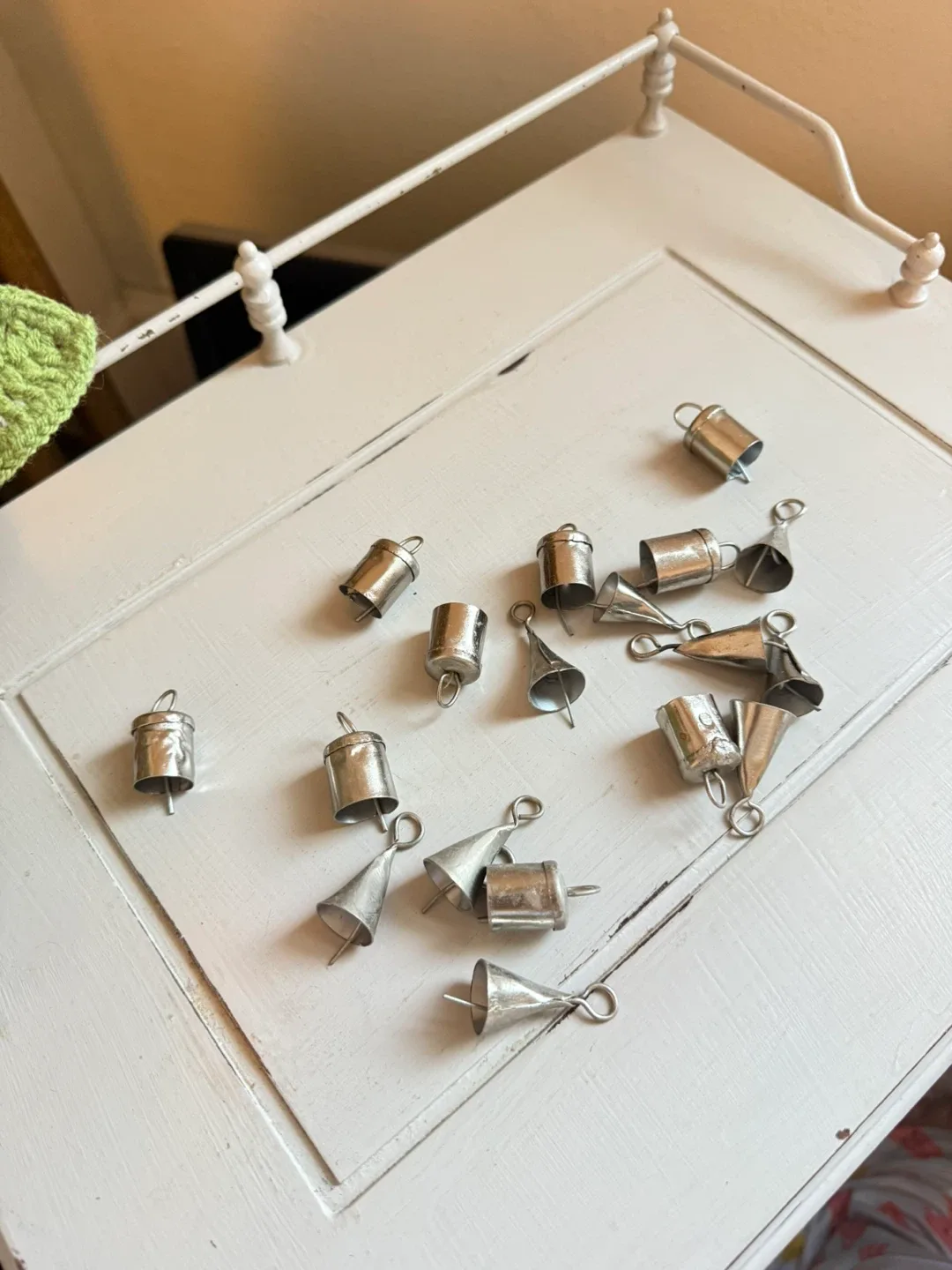 🧡 Crate & Barrel Silver-toned Metal Bells image indicator(4)