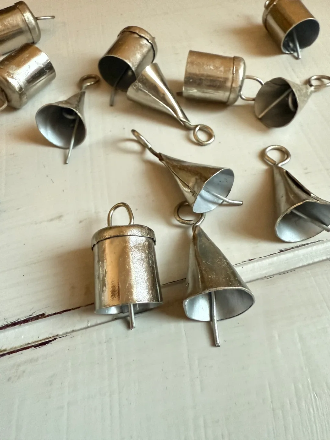 🧡 Crate & Barrel Silver-toned Metal Bells image indicator(3)