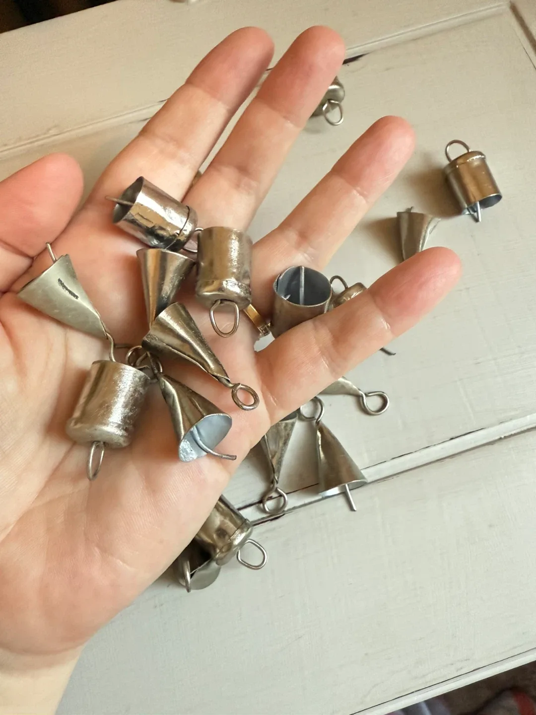 🧡 Crate & Barrel Silver-toned Metal Bells image indicator(2)