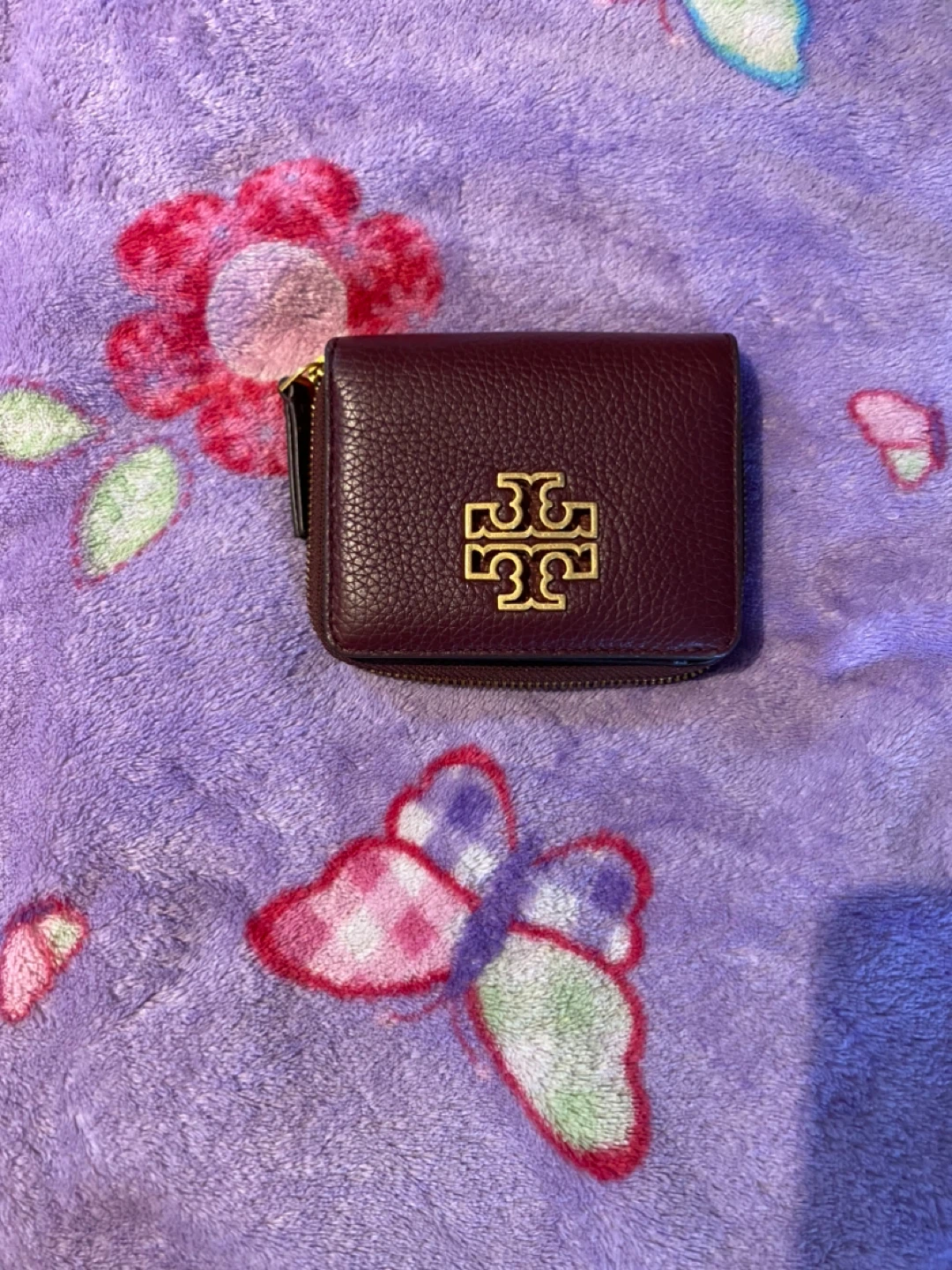 Tory Burch Burgundy Leather Wallet