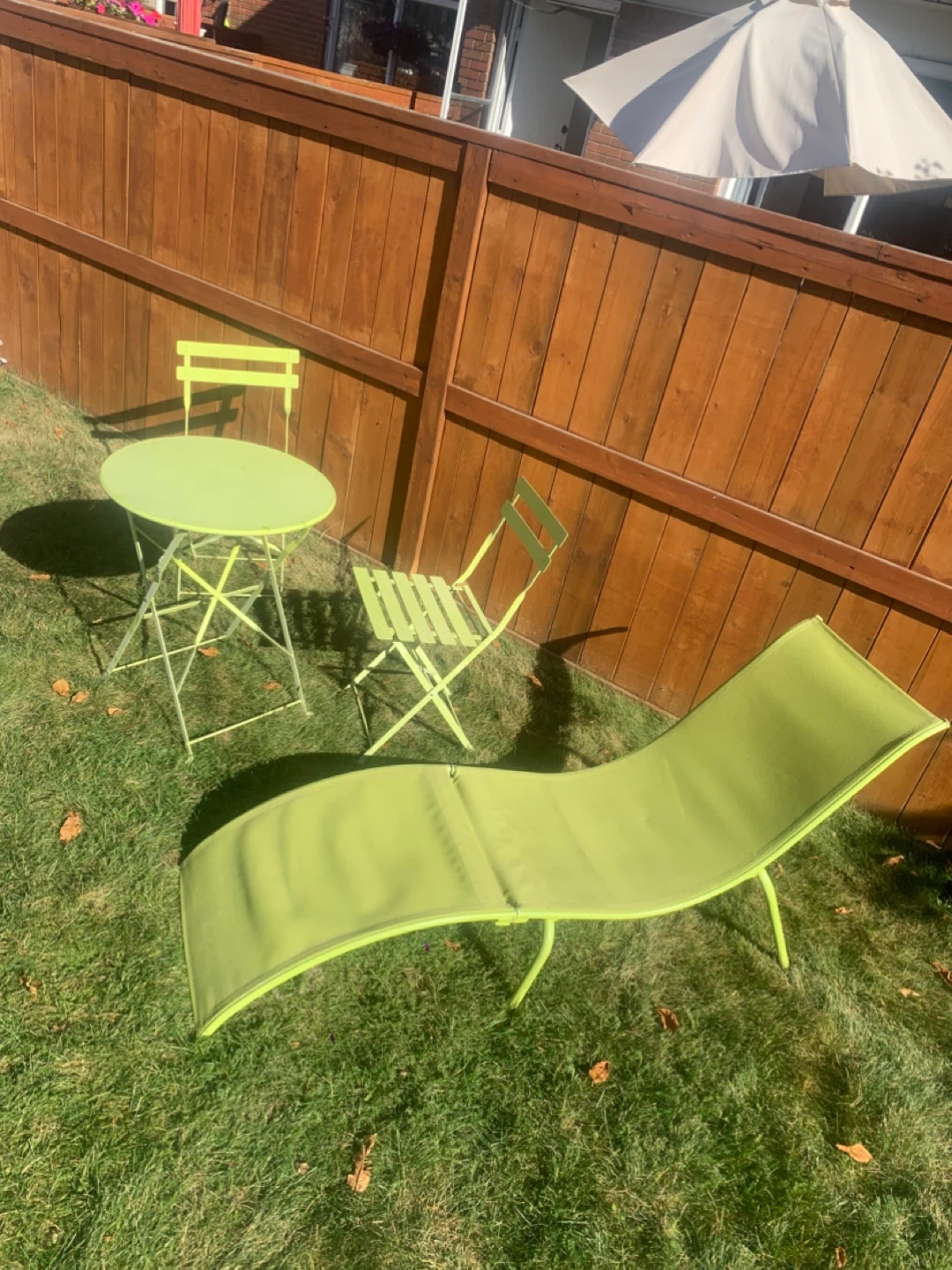 Outdoor Patio Furniture Set – 2 Chairs, Table & Lounger