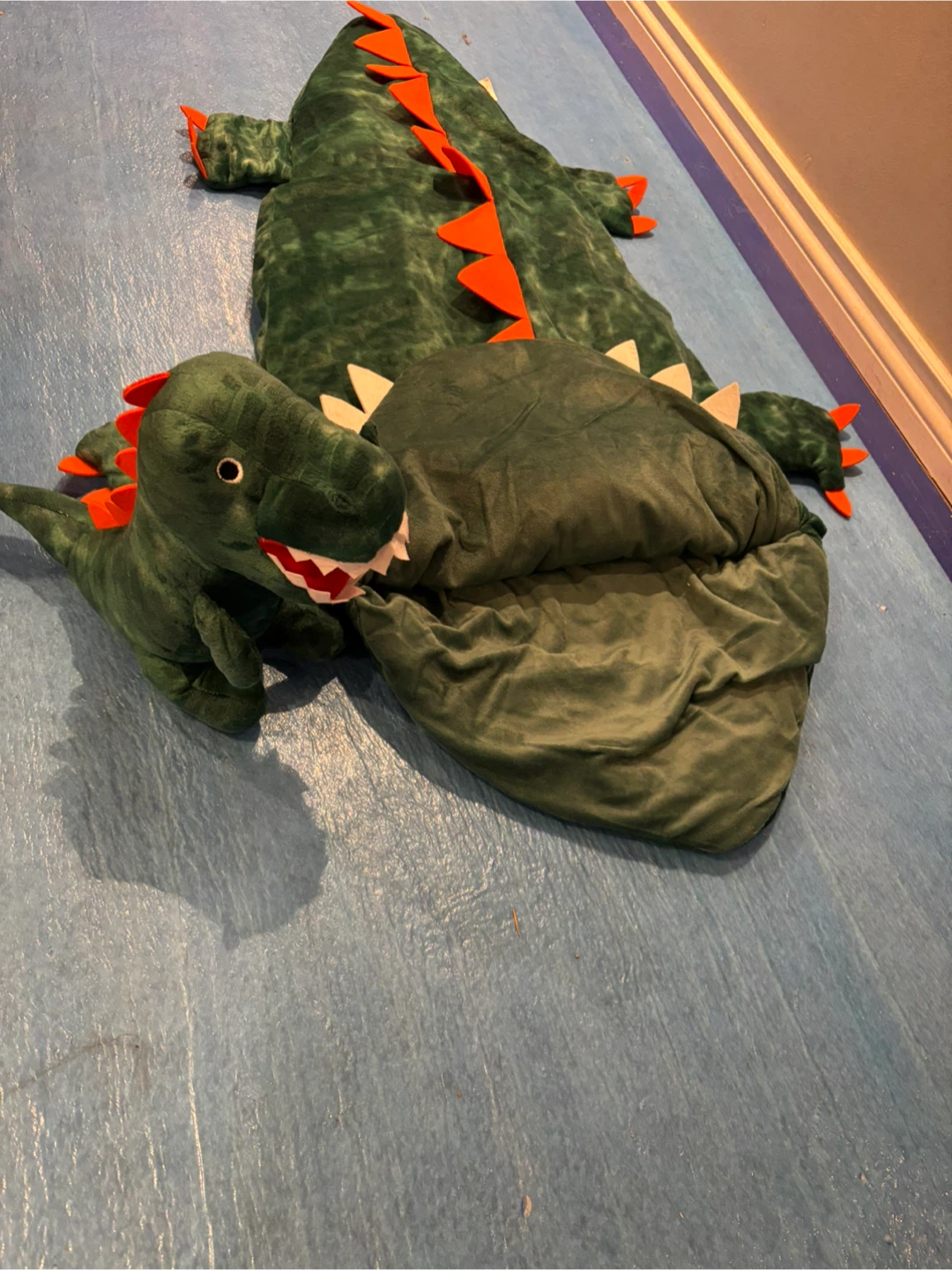 Kids Dinosaur Sleeping Bag with Plush Toy - photo 3