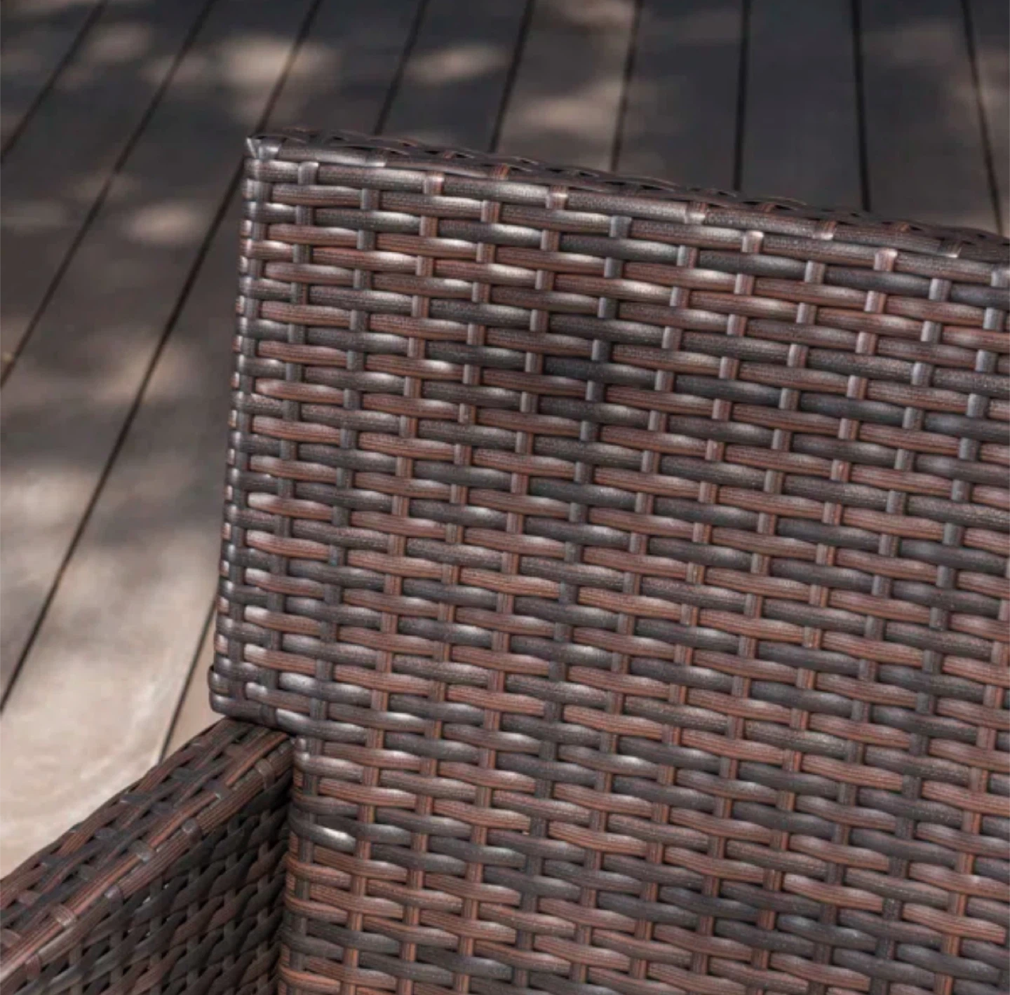 Wicker Patio Chair - Brown - photo 2