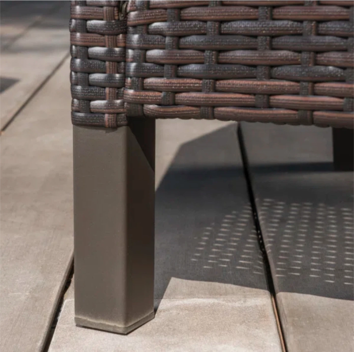 Wicker Patio Chair - Brown - photo 3