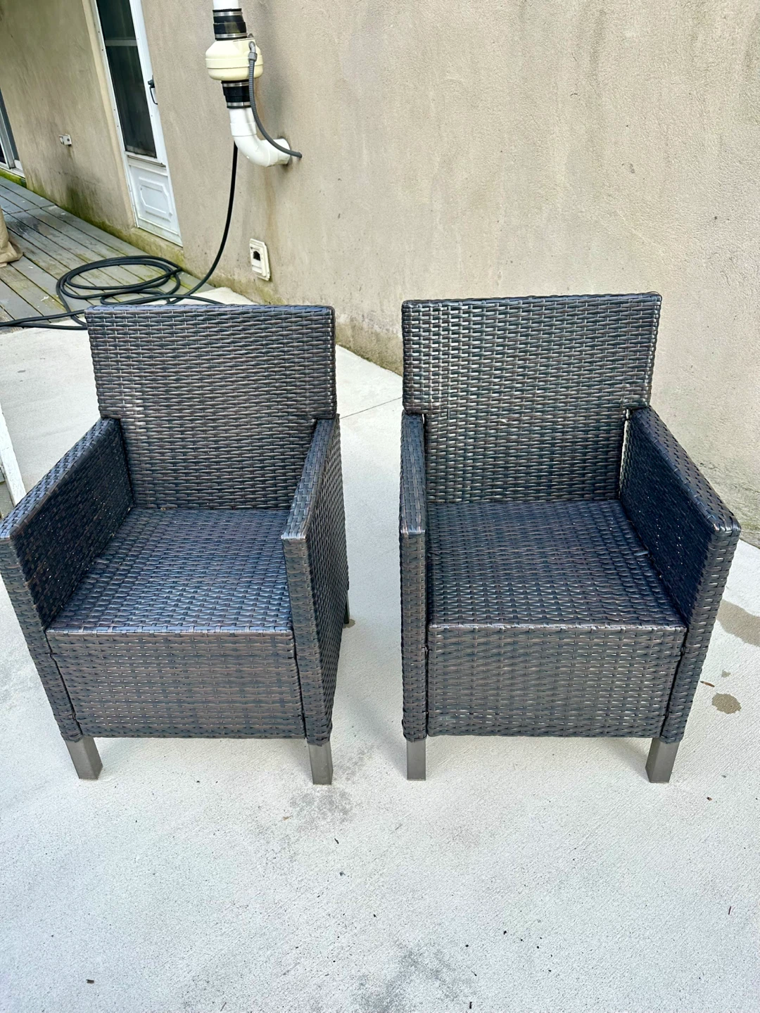 Wicker Patio Chair - Brown