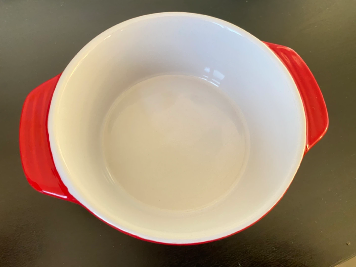 Small Red Round Casserole Dish with Lid - photo 2