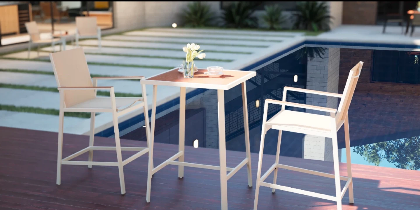 Latitude Run Aletza Square 2-Person Outdoor Bar Set - photo 2