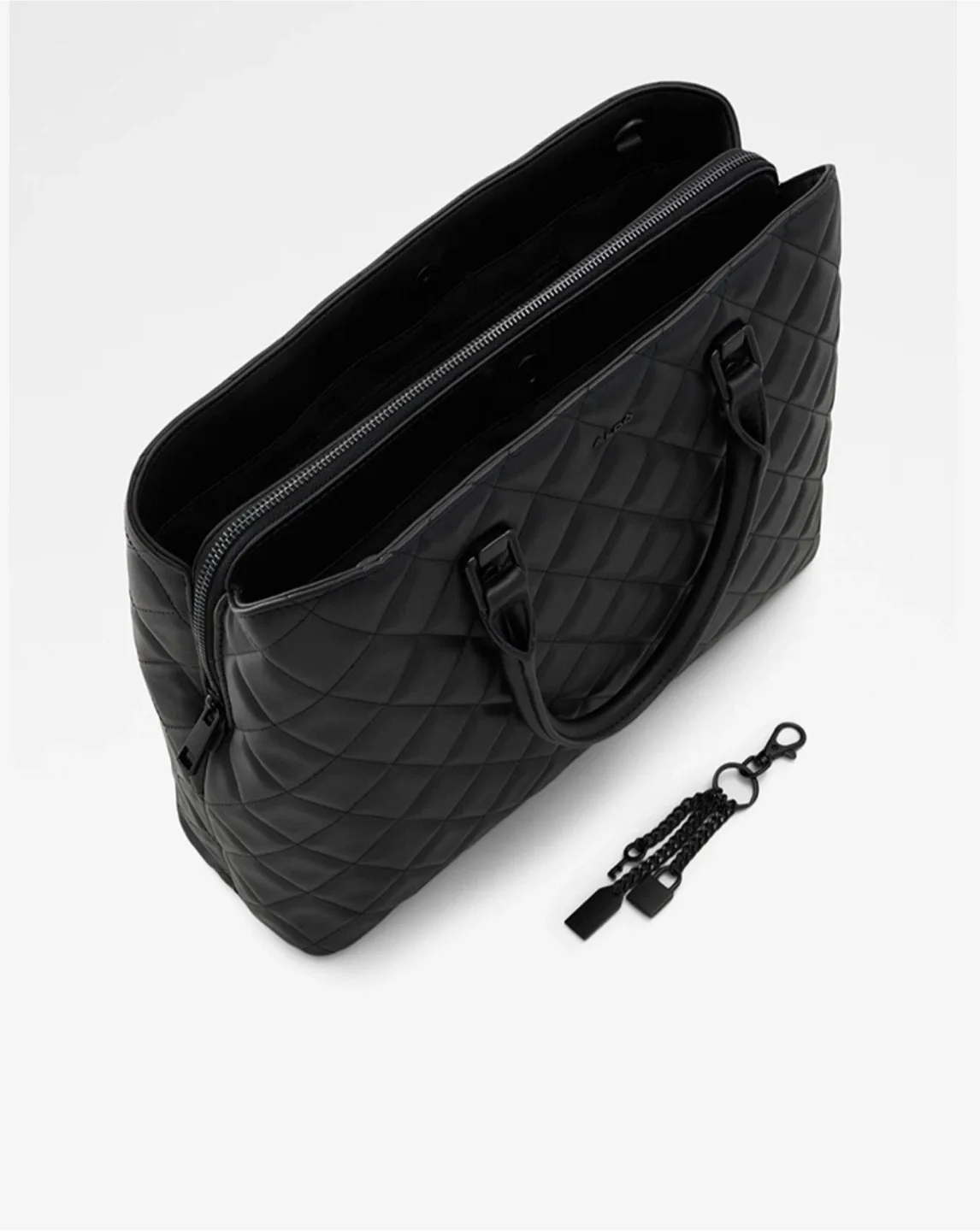 ALDO Quilted Black Tote Bag image indicator(5)