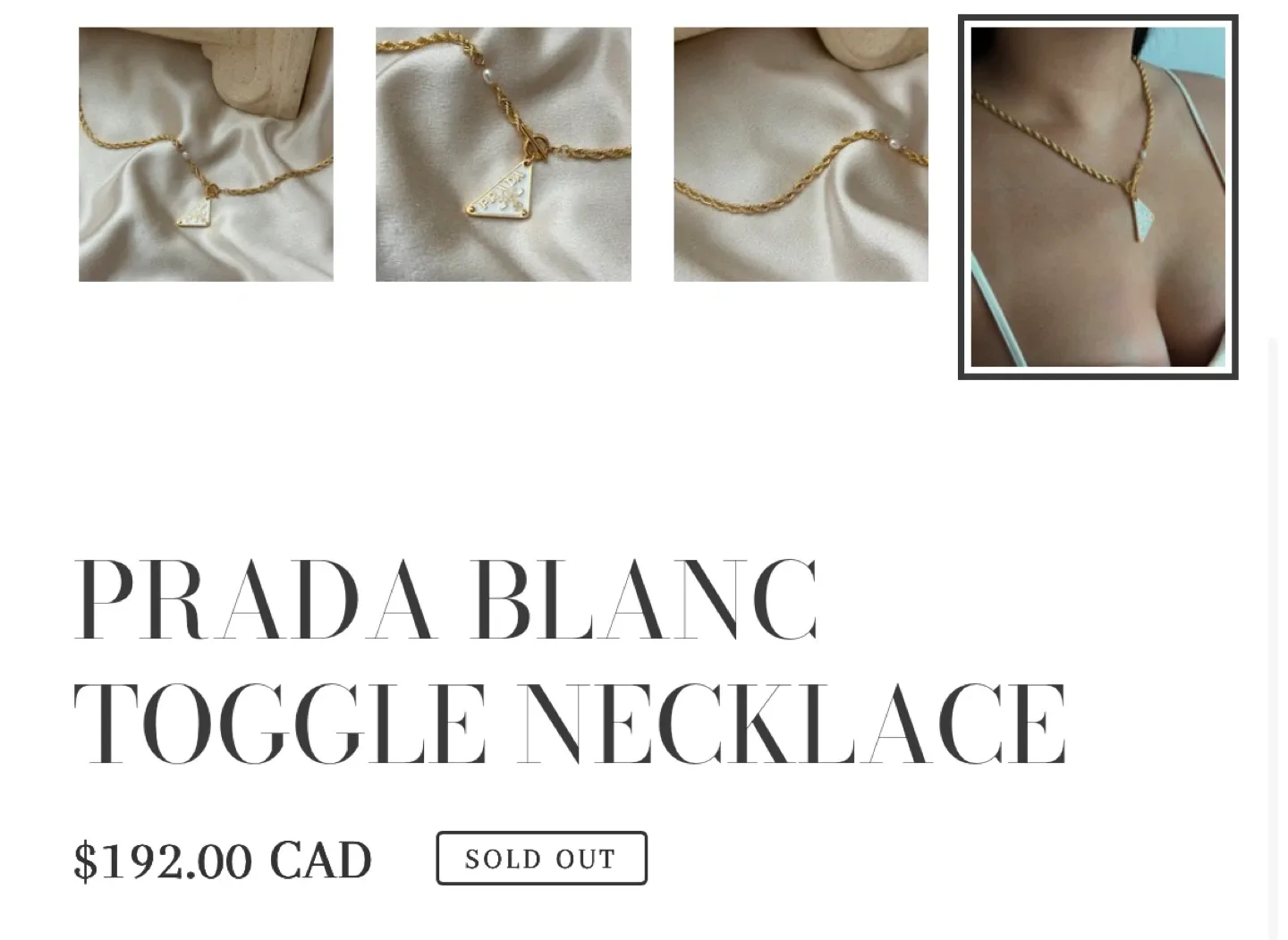 Prada Gold Chain Necklace image indicator(8)