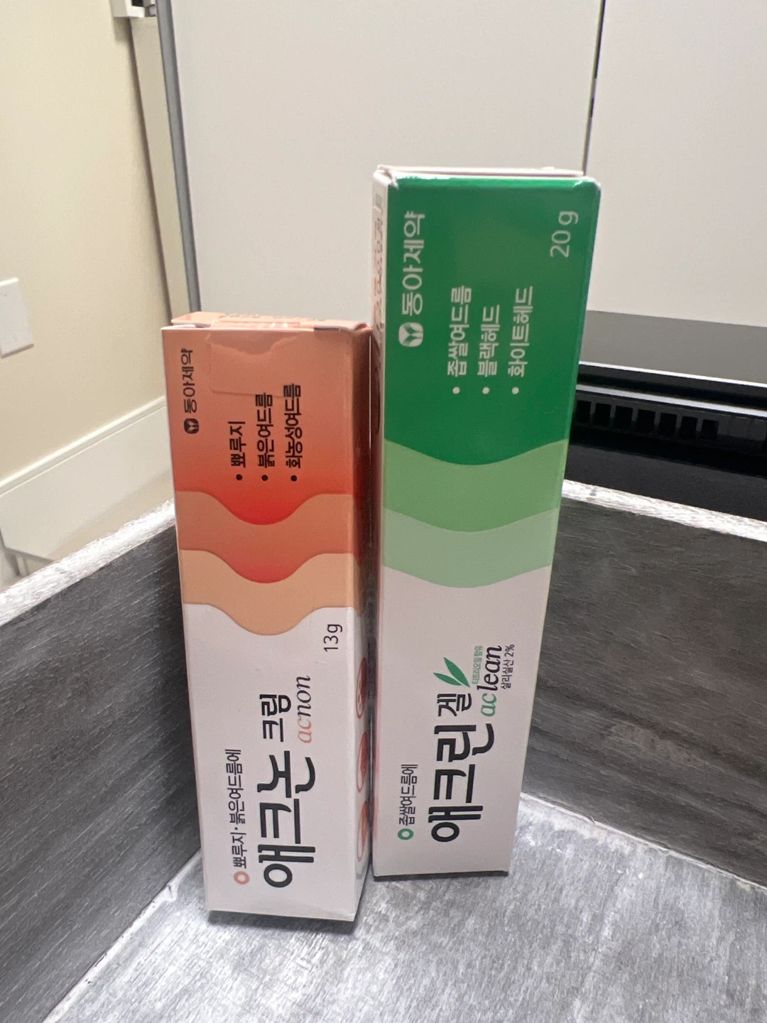 Korean acne cream aclean and acnon