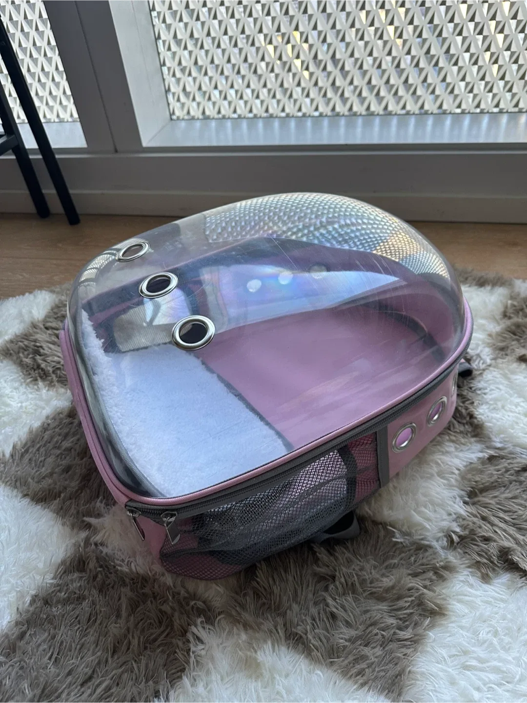 Cat Or Dog Bubble Backpack in Pink image indicator(4)