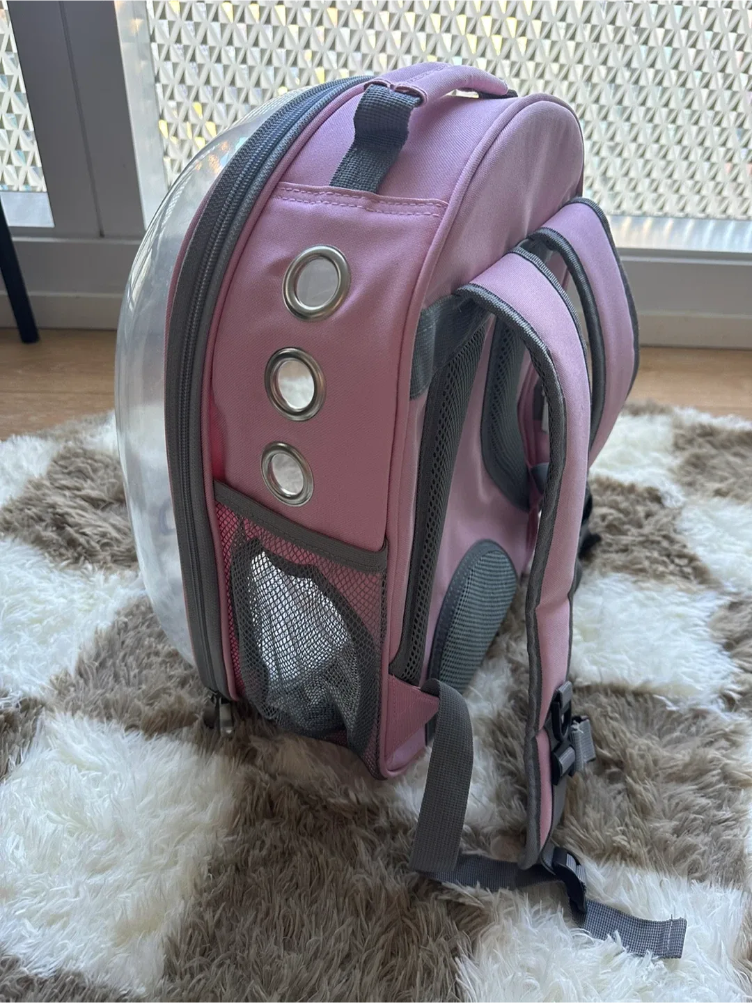 Cat Or Dog Bubble Backpack in Pink image indicator(5)