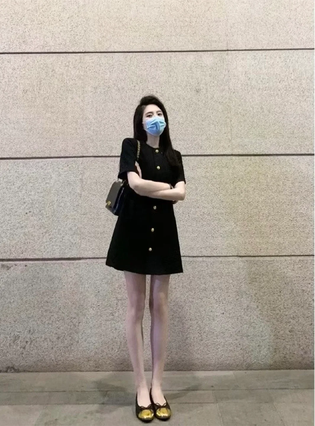 PrettyLittleThing Black Button-Up Mini Dress thumbnail