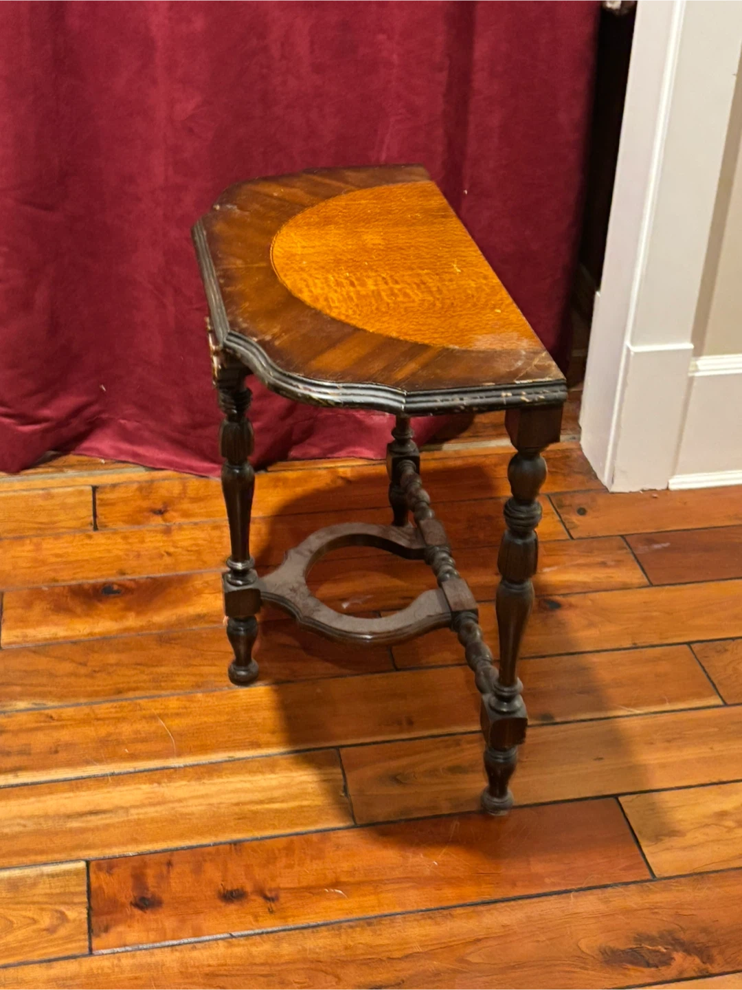 Vintage Half-Moon Accent Table - photo 2