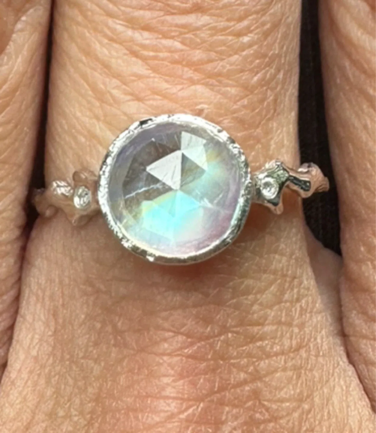 Silver Moonstone Ring M1SA image indicator(2)