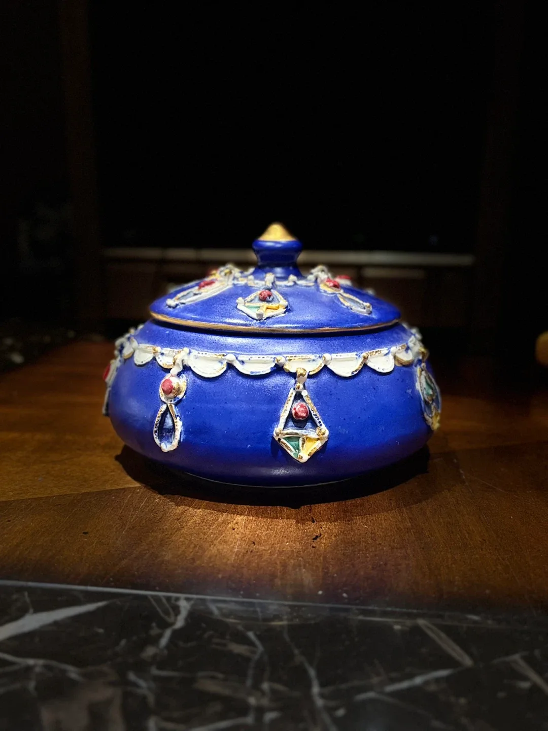 Blue Decorative Lidded Jar thumbnail
