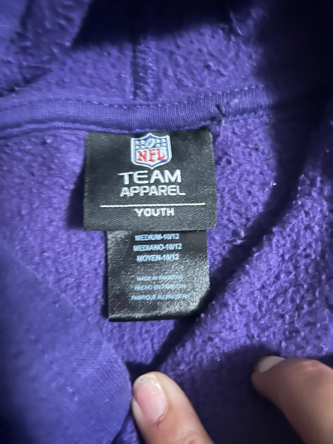 NFL Vikings Youth Hoodie - Size Medium image indicator(3)