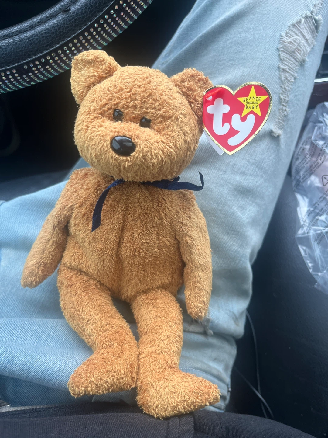 Ty Beanie Baby - Fuzz Bear 1998