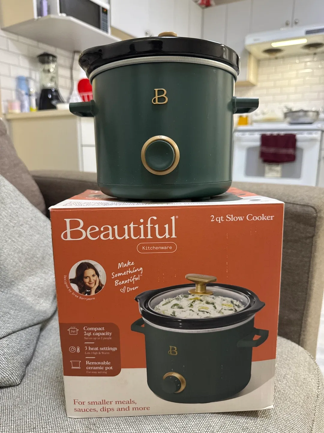 Beautiful 2qt Slow Cooker - Forest Green image indicator(3)