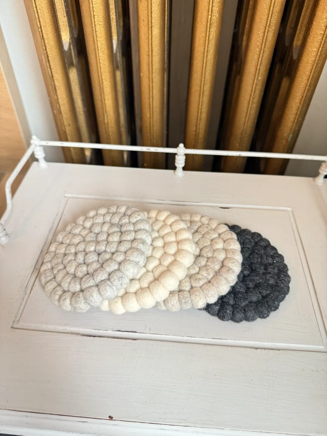 🧡 Anthropologie Felted Coasters (Set of 4)