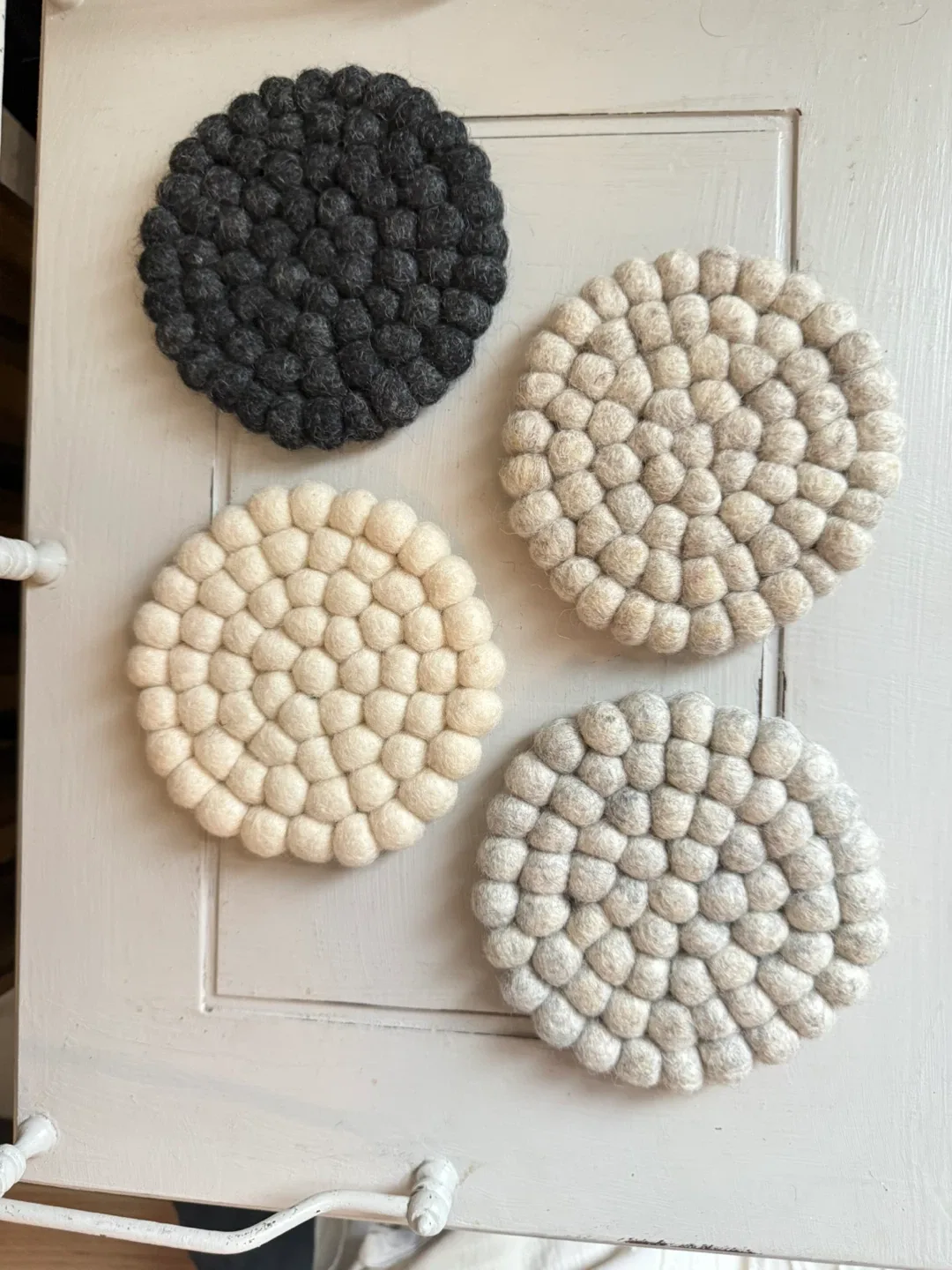 🧡 Anthropologie Felted Coasters (Set of 4) image indicator(4)