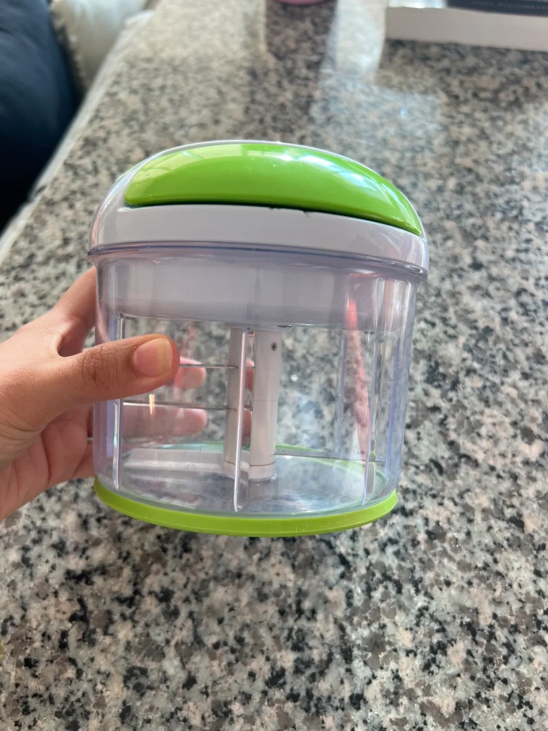 Manual Food Chopper - Green & Clear thumbnail