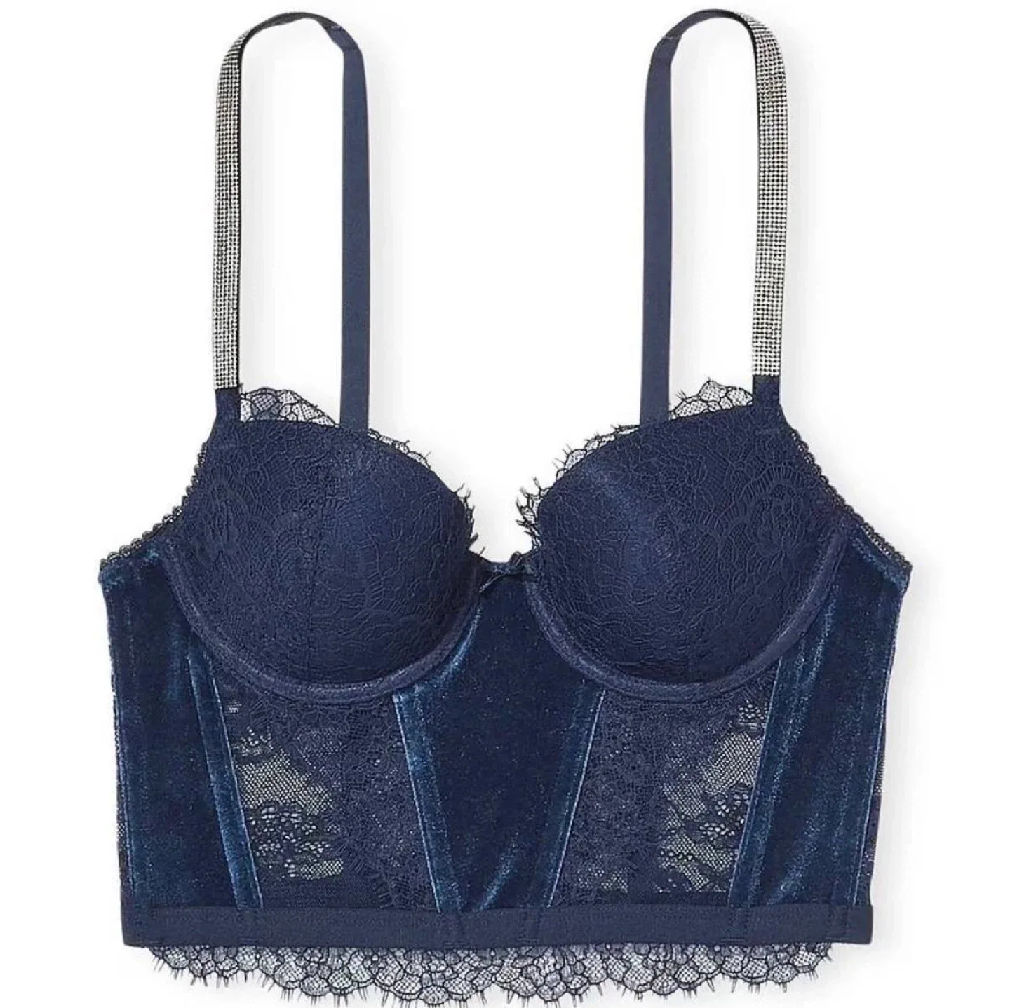 Victoria's Secret  Velvet Corset Bra - 38DD thumbnail