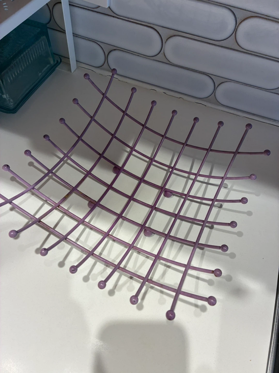 Vintage IKEA Purple Wire Fruit Basket - photo 3