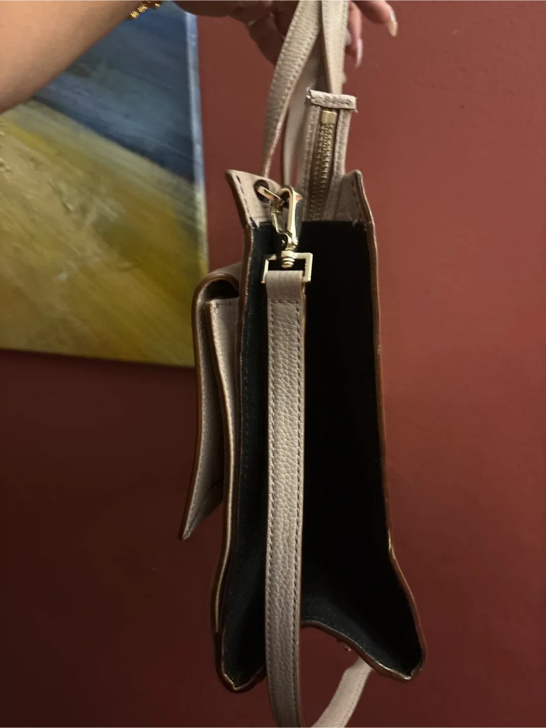 Authentic Kate Spade pebbled Leather Satchel Handbag image indicator(7)