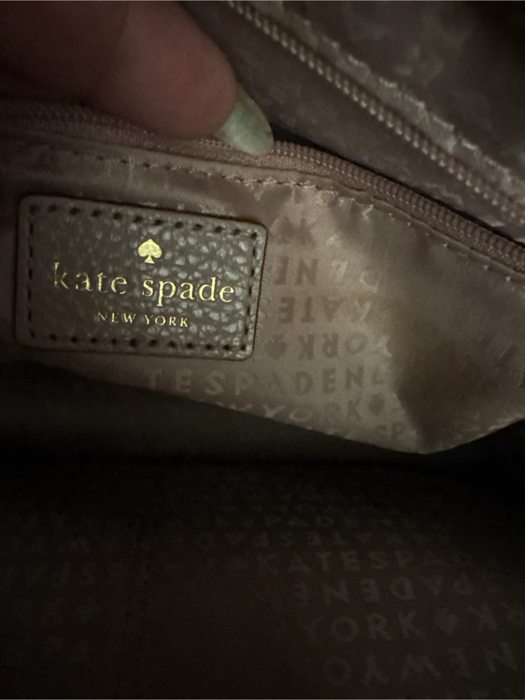 Authentic Kate Spade pebbled Leather Satchel Handbag image indicator(10)