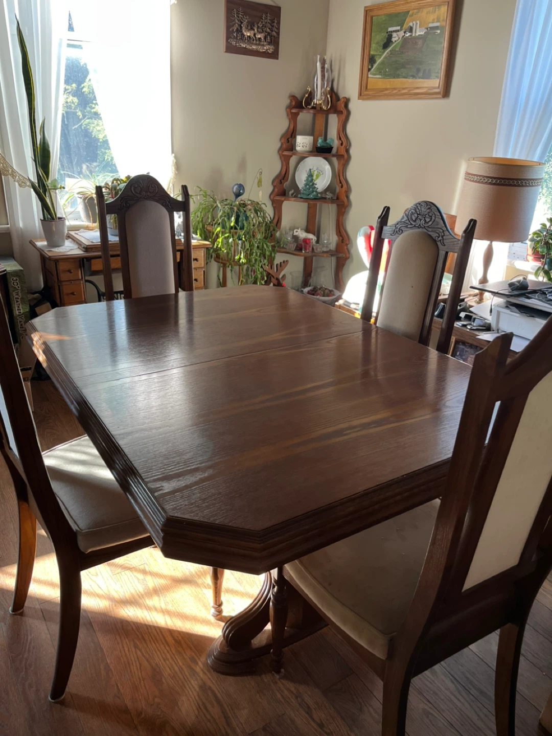 Antique Style Table and Dining Chairs - - photo 2