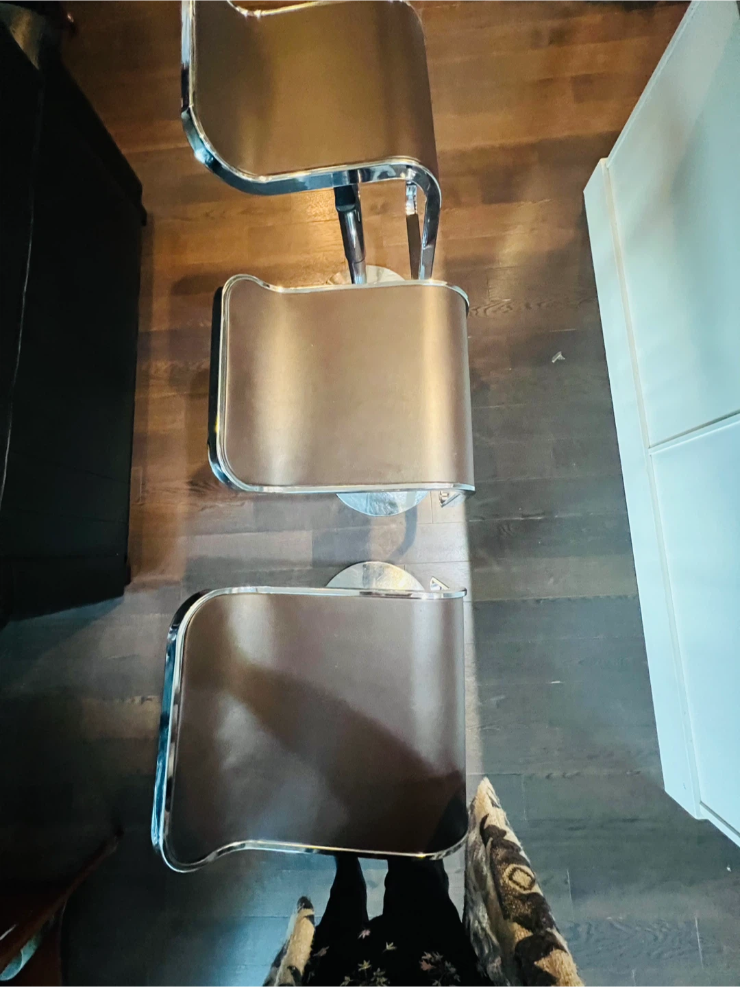 Set of 3 Adjustable Height Bar Stools