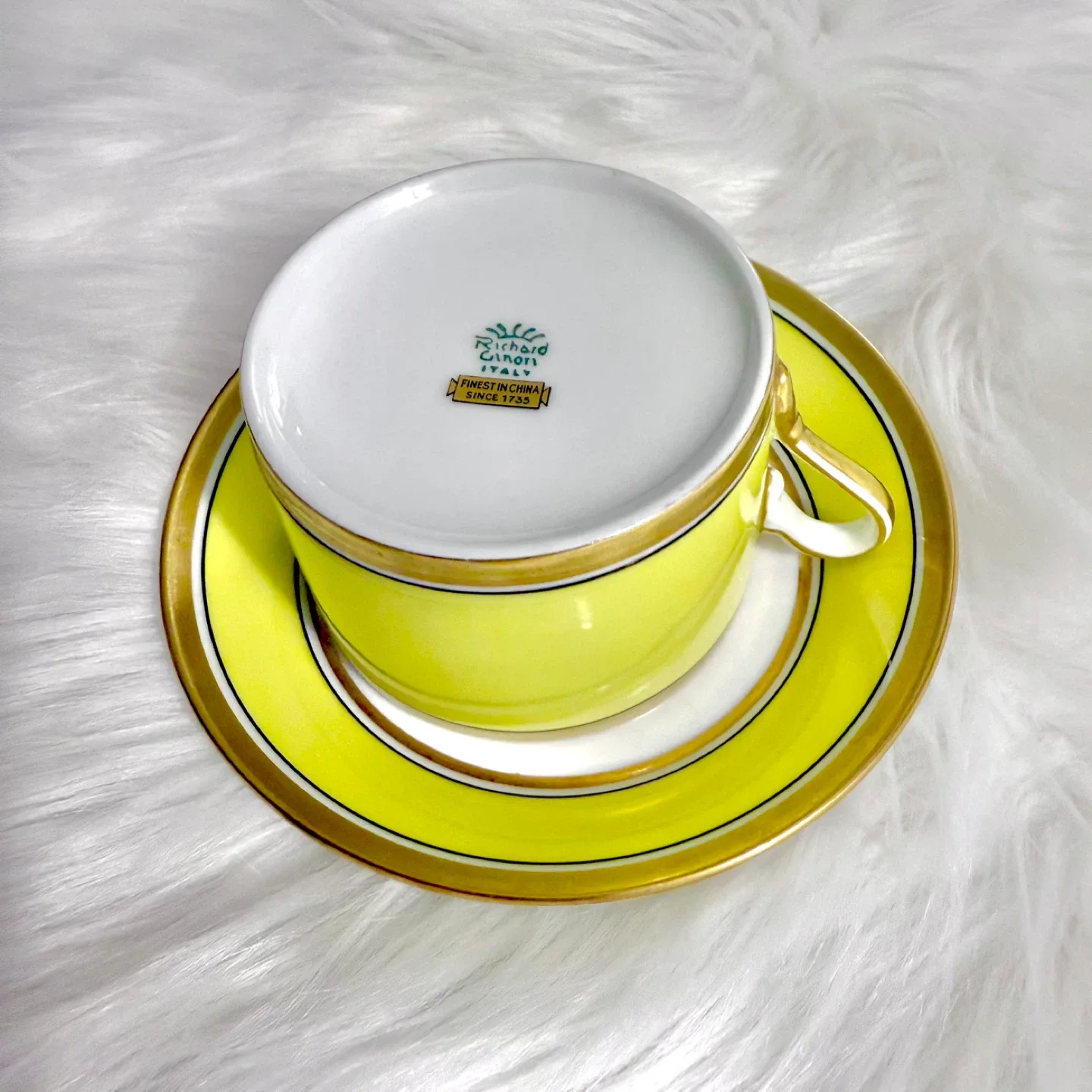 Ginori Yellow Contessa cup & saucer image indicator(3)