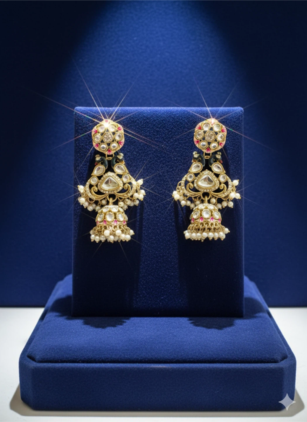 "Peacock Charm Kundan Jhumkas 🦚" - photo 2